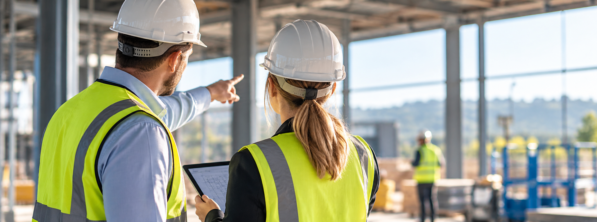 Construction site safety inspection
