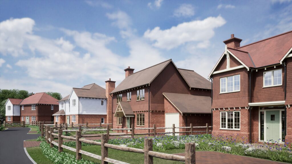 Row of new-build homes